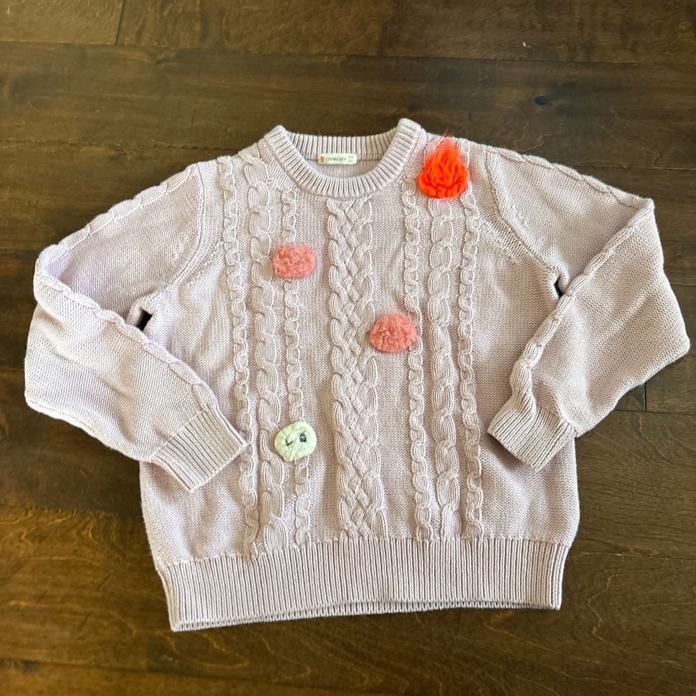 Crewcuts by J Cew Girls Size‎ 10 Knit Sweater Cable Knit Pink